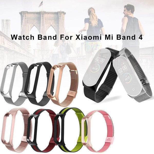 Strap For Xiaomi Mi Band 3 4 Wrist Metal Bracelet Screwless Stainless Steel for Xiaomi Mi Band 4 3 Strap Wristbands Pulseira