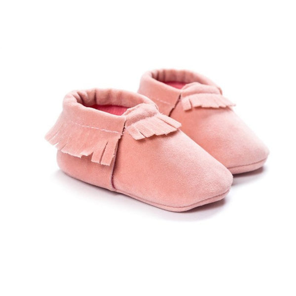 Newborn Toddler Infant Boys Girls Tassel Shoes Toddler Soft Sole Coral Velvet Baby Moccasins Shoes Baby Crib Shoes PU