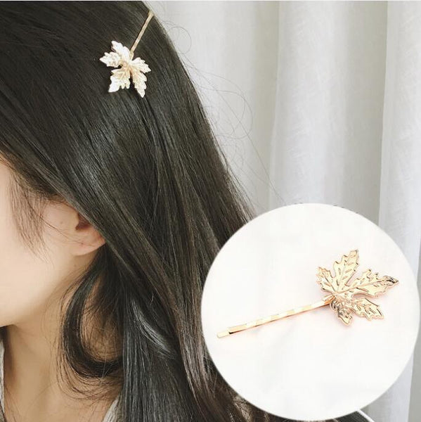 Hair Clip For Women Scissors Diamond Round Moon Leaf Unicorn Heart Simple Golden Silver Girl Fashion Gift Charm