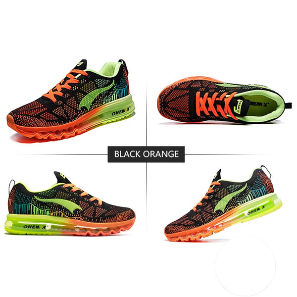 ONEMIX Men's Sport Running Shoes Music Rhythm Men's Sneakers Breathable Mesh Outdoor Athletic Shoe Light Male Shoe Size EU 39-47