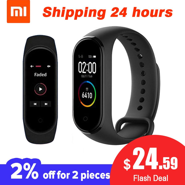 In Stock Original Xiaomi Mi Band 4 Smart Miband 4 Color Screen Bracelet Heart Rate Fitness Tracker Bluetooth5.0 Waterproof Band4