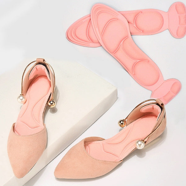 1 Pair Women Insole Pad Breathable Anti-slip Inserts High Heel Insert Pad Foot Heel Protector Shoes Accessories