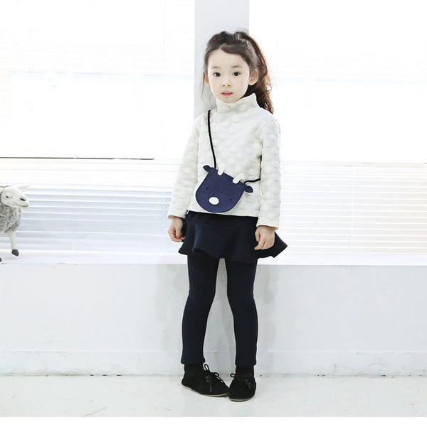 2019 Pure Color Girls Pants Kids Leggings 2-10Y Children Clothing Autumn Cotton Leggings Warm Baby Girl Skirt-pants High Quality