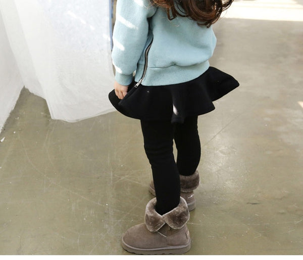 2019 Pure Color Girls Pants Kids Leggings 2-10Y Children Clothing Autumn Cotton Leggings Warm Baby Girl Skirt-pants High Quality