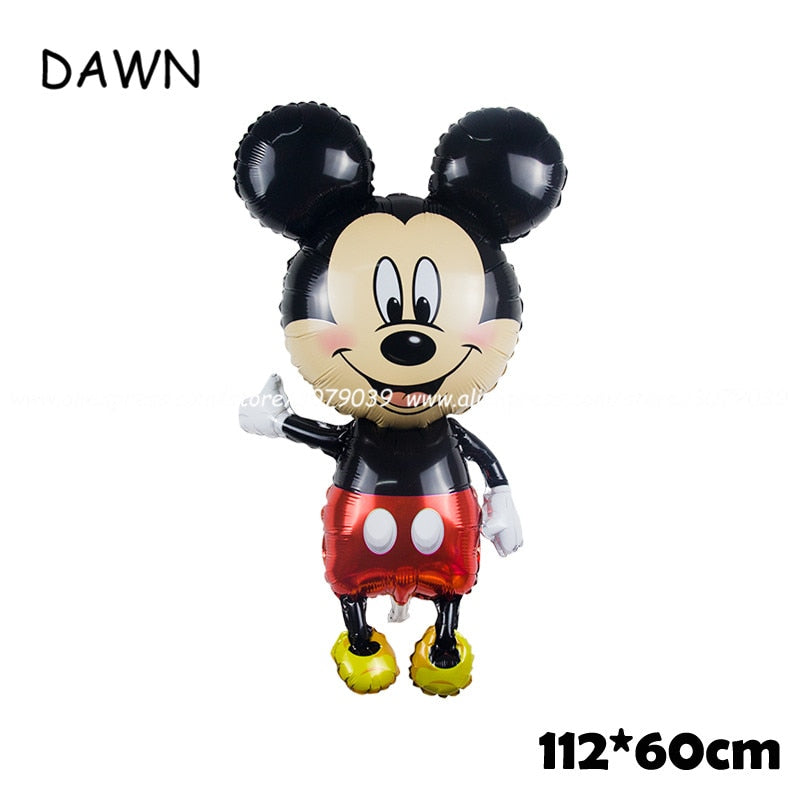 112cm Giant Mickey Minnie Mouse Balloon Cartoon Foil Birthday Party Balloon Kids Birthday Party Decorations Classic Toys Gift