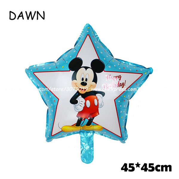 112cm Giant Mickey Minnie Mouse Balloon Cartoon Foil Birthday Party Balloon Kids Birthday Party Decorations Classic Toys Gift