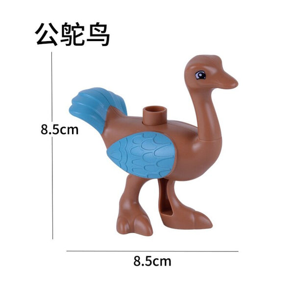 Zoo Animal Dinosaur Building Blocks Original Classic Bricks Accessory Kids Toys Compatible with Duplo Panda Elephant