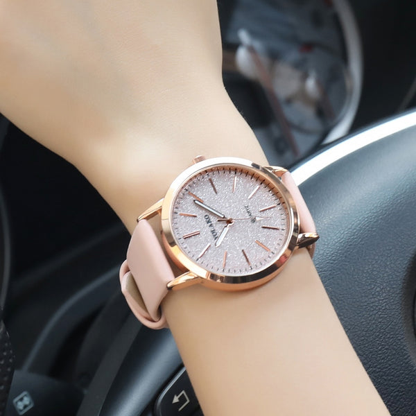 Luxury Brand Leather Quartz Women's Watch Ladies Fashion Watch Women Wristwatches Clock relogio feminino masculino #A