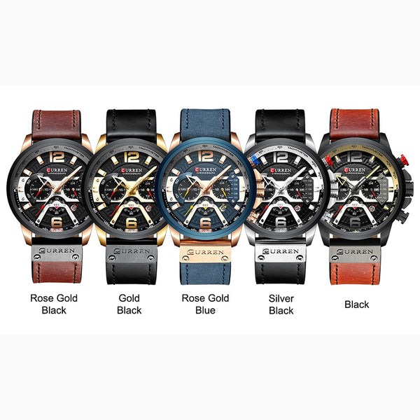 Watches Men CURREN Brand Men Sport Watches Men's Quartz Clock Man Casual Military Waterproof Wrist Watch relogio masculino