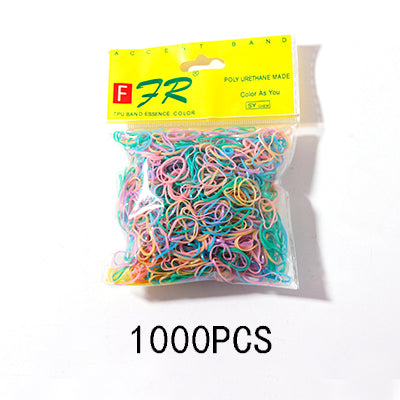 200/1000PCS Cute Girls Colourful Ring Disposable Elastic Hair Bands Ponytail Holder Rubber Band Scrunchies Kids Hair Accessories