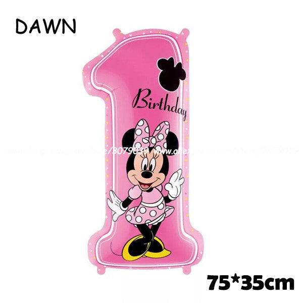 112cm Giant Mickey Minnie Mouse Balloon Cartoon Foil Birthday Party Balloon Kids Birthday Party Decorations Classic Toys Gift