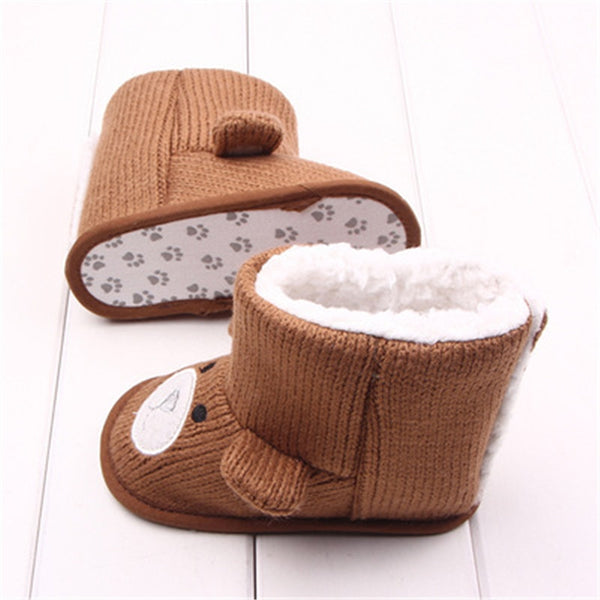 Baby Winter Boots Infant Toddler Newborn Cute Cartoon Bear Shoes Girls Boys First Walkers Super Keep Warm Snowfield Booties Boot