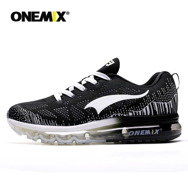 ONEMIX Men's Sport Running Shoes Music Rhythm Men's Sneakers Breathable Mesh Outdoor Athletic Shoe Light Male Shoe Size EU 39-47