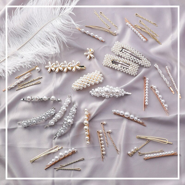 2/4/3/5Pc Hairpins With Pearl Hair Clip Hairband Comb Bobby Pin Barrette Hairpin Headdress Accessories Beauty Styling Tools New