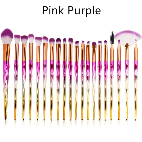 20PCS Unicorn Beauty Makeup Brushes Tool Set Blending Cosmetic  Powder Eye Shadow Brush