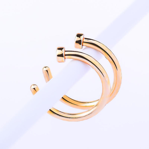 MISANANRYNE Fake Septum Medical Titanium Nose Ring Silver Gold Body Clip Hoop For Women Septum Piercing Clip Jewelry Gift 1pc