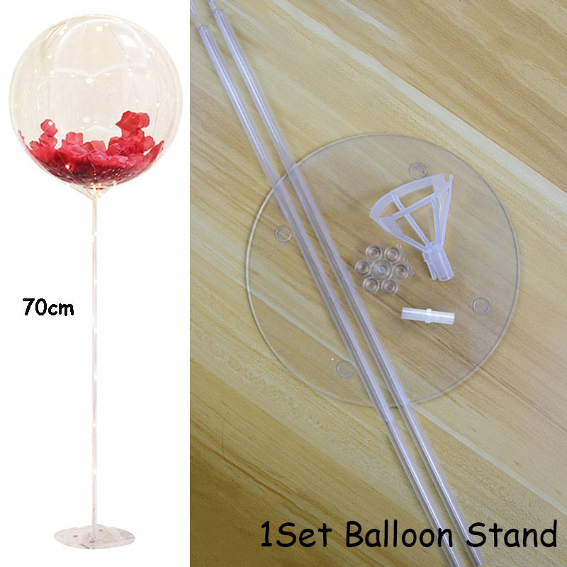 7/10 tube balloon stand birthday balloons arch stick holder wedding decor baloon globos birthday party decorations kids ballon