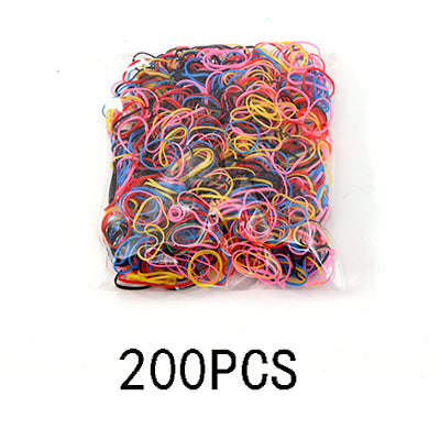 200/1000PCS Cute Girls Colourful Ring Disposable Elastic Hair Bands Ponytail Holder Rubber Band Scrunchies Kids Hair Accessories