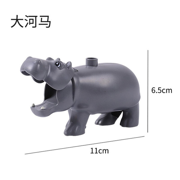 Zoo Animal Dinosaur Building Blocks Original Classic Bricks Accessory Kids Toys Compatible with Duplo Panda Elephant