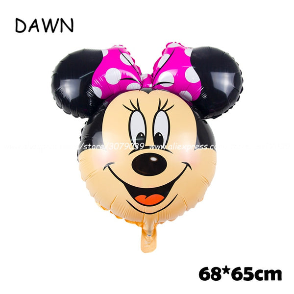 112cm Giant Mickey Minnie Mouse Balloon Cartoon Foil Birthday Party Balloon Kids Birthday Party Decorations Classic Toys Gift