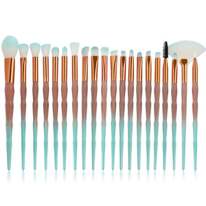 20PCS Unicorn Beauty Makeup Brushes Tool Set Blending Cosmetic  Powder Eye Shadow Brush