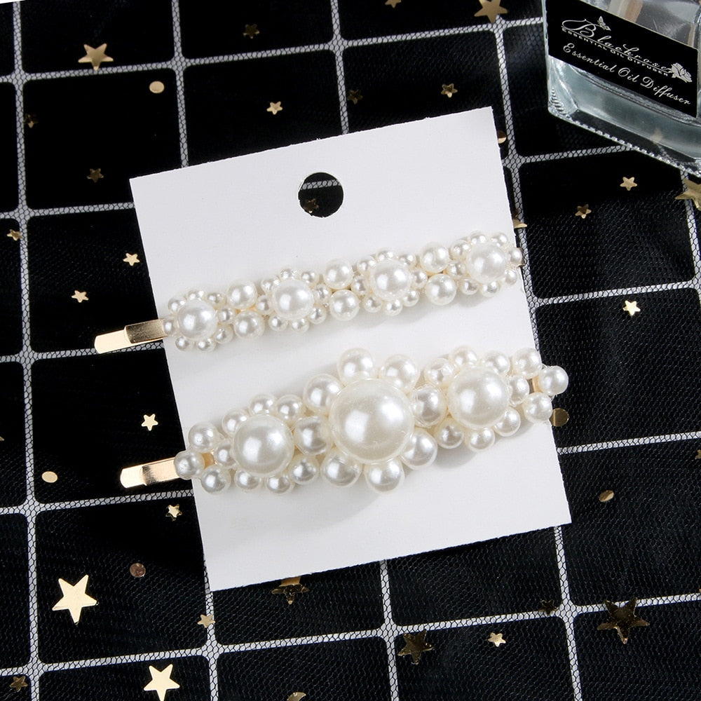 2/4/3/5Pc Hairpins With Pearl Hair Clip Hairband Comb Bobby Pin Barrette Hairpin Headdress Accessories Beauty Styling Tools New