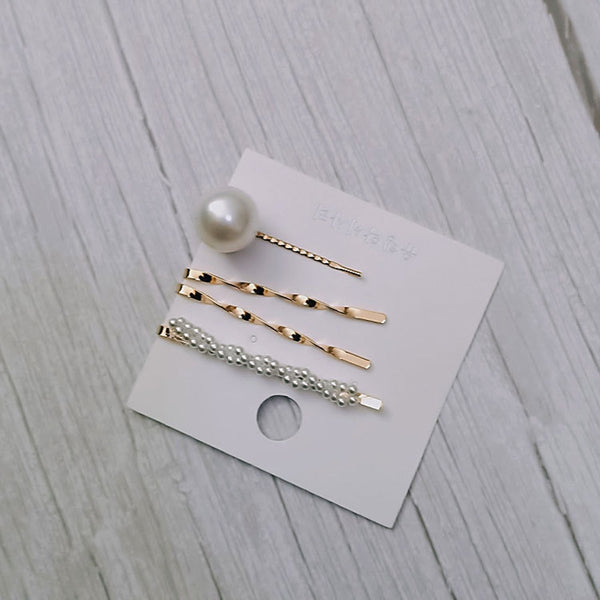 2/4/3/5Pc Hairpins With Pearl Hair Clip Hairband Comb Bobby Pin Barrette Hairpin Headdress Accessories Beauty Styling Tools New