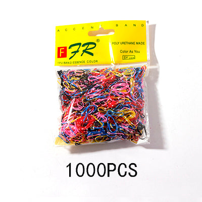 200/1000PCS Cute Girls Colourful Ring Disposable Elastic Hair Bands Ponytail Holder Rubber Band Scrunchies Kids Hair Accessories