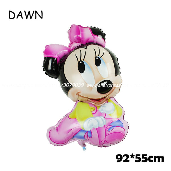 112cm Giant Mickey Minnie Mouse Balloon Cartoon Foil Birthday Party Balloon Kids Birthday Party Decorations Classic Toys Gift