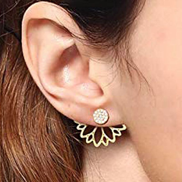 New Crystal Flower Drop Earrings for Women Fashion Jewelry Gold Silver Rhinestones Earrings Gift for Party and Best Friend