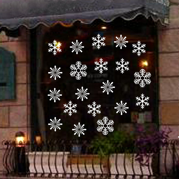 38 pcs/lot snowflake electrostatic Sticker Window Kids room Christmas Wall Stickers Home Decals Decoration New Year wallpaper