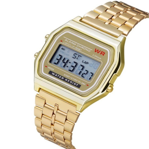 Fashion Women Female Men  Quartz Watch Waterproof LED Digital Business Watches Gold Sport Wristwatch Thanksgiving Christmas Gift