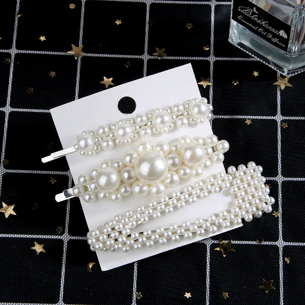 2/4/3/5Pc Hairpins With Pearl Hair Clip Hairband Comb Bobby Pin Barrette Hairpin Headdress Accessories Beauty Styling Tools New