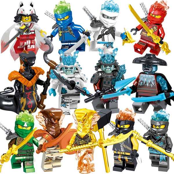 1pcs Ninja Kai Cole Jay Zane Lloyd Nya Mini action Figures Building Blocks Kids Toy Gift Compatible Legoingly Ninjagoed For Kids