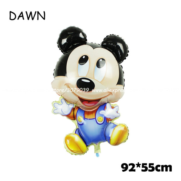 112cm Giant Mickey Minnie Mouse Balloon Cartoon Foil Birthday Party Balloon Kids Birthday Party Decorations Classic Toys Gift