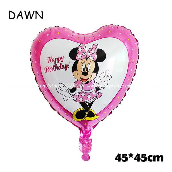 112cm Giant Mickey Minnie Mouse Balloon Cartoon Foil Birthday Party Balloon Kids Birthday Party Decorations Classic Toys Gift