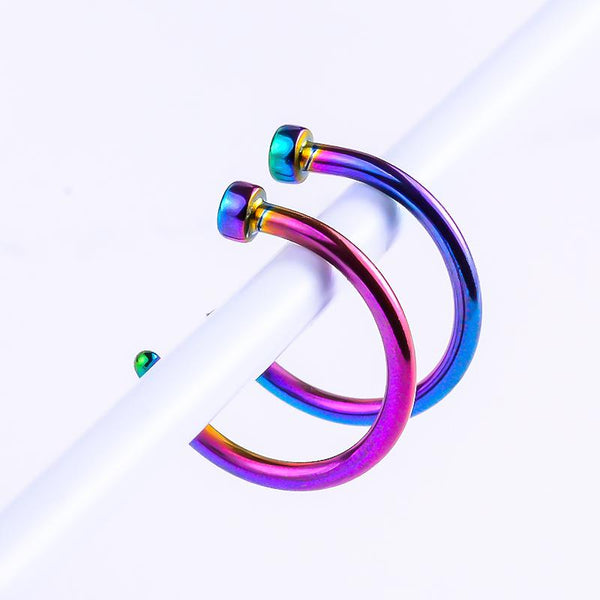 MISANANRYNE Fake Septum Medical Titanium Nose Ring Silver Gold Body Clip Hoop For Women Septum Piercing Clip Jewelry Gift 1pc