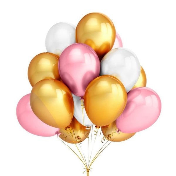 20pcs Gold White Black pink Latex Balloons Birthday Party Wedding Decoration Inflatable balloon Air Kids Toys Baby Shower ballon