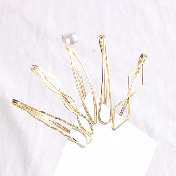 2/4/3/5Pc Hairpins With Pearl Hair Clip Hairband Comb Bobby Pin Barrette Hairpin Headdress Accessories Beauty Styling Tools New