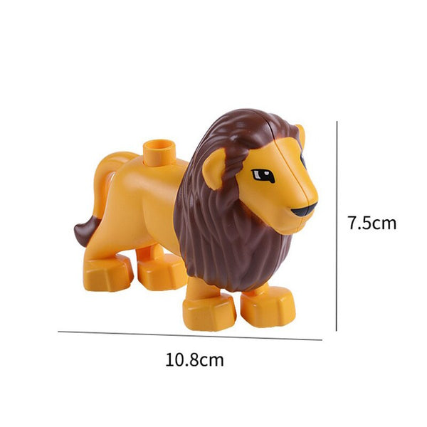 Zoo Animal Dinosaur Building Blocks Original Classic Bricks Accessory Kids Toys Compatible with Duplo Panda Elephant