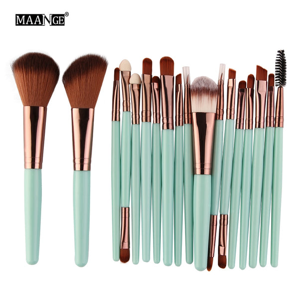 MAANGE 6/15/18Pcs Makeup Brushes Tool Set Cosmetic Powder Eye Shadow Foundation Blush Blending Beauty Make Up Brush Maquiagem