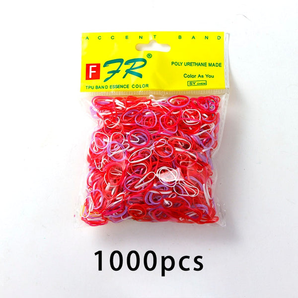 200/1000PCS Cute Girls Colourful Ring Disposable Elastic Hair Bands Ponytail Holder Rubber Band Scrunchies Kids Hair Accessories