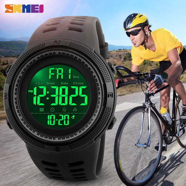 SKMEI Fashion Outdoor Sport Watch Men Multifunction Watches Alarm Clock Chrono 5Bar Waterproof Digital Watch reloj hombre 1251