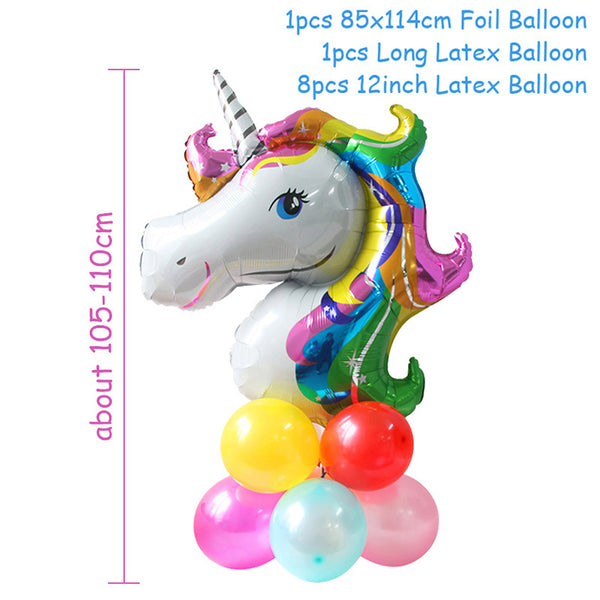 WEIGAO Unicorn Party Decor Birthday Party Decorations Kids Unicorn Theme Paper Hat Napkins Plate Girl Happy Birthday Gifts Sets