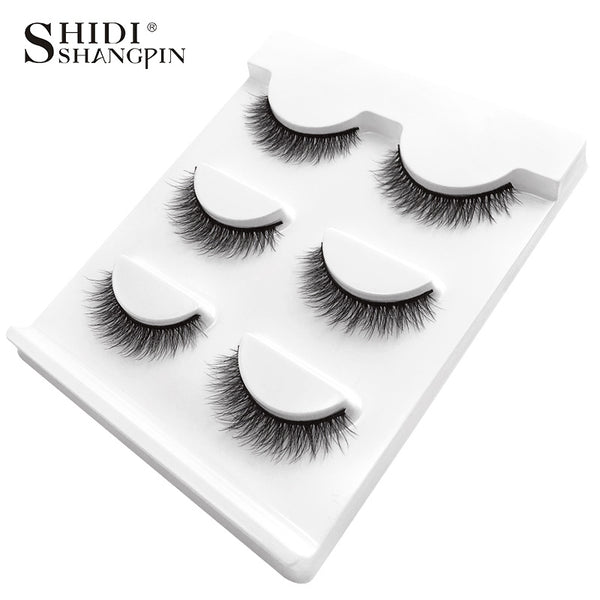 New 3 pairs natural false eyelashes fake lashes long makeup 3d mink lashes extension eyelash mink eyelashes for beauty #X11