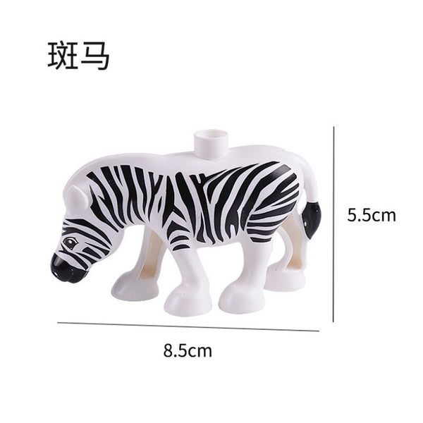 Zoo Animal Dinosaur Building Blocks Original Classic Bricks Accessory Kids Toys Compatible with Duplo Panda Elephant