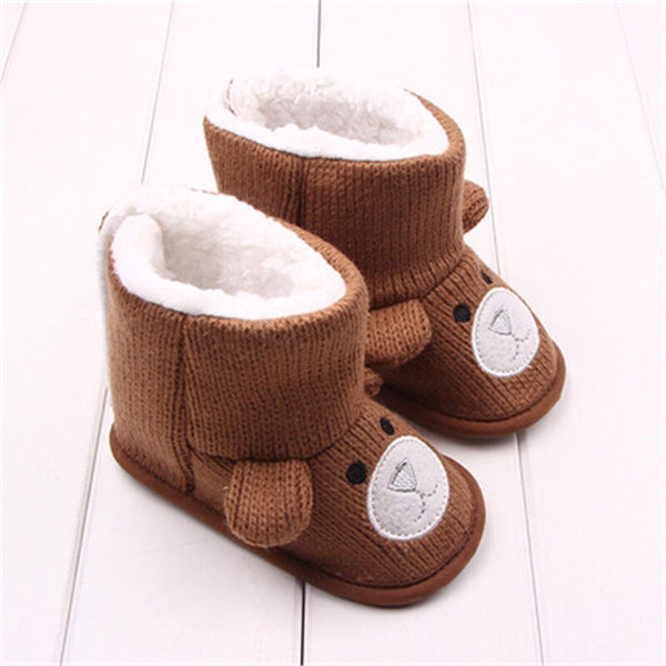 Baby Winter Boots Infant Toddler Newborn Cute Cartoon Bear Shoes Girls Boys First Walkers Super Keep Warm Snowfield Booties Boot