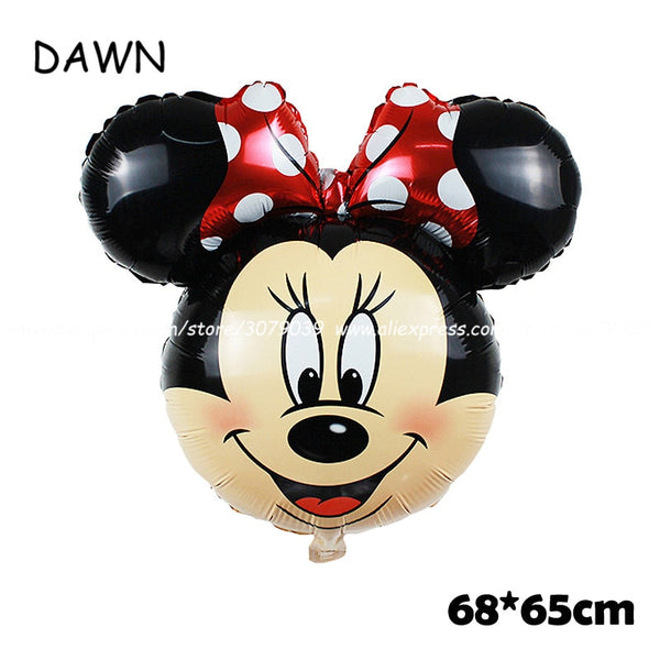 112cm Giant Mickey Minnie Mouse Balloon Cartoon Foil Birthday Party Balloon Kids Birthday Party Decorations Classic Toys Gift