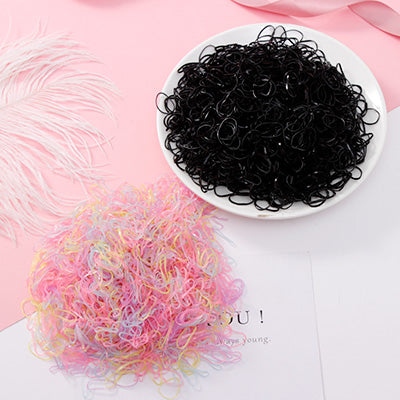 200/1000PCS Cute Girls Colourful Ring Disposable Elastic Hair Bands Ponytail Holder Rubber Band Scrunchies Kids Hair Accessories