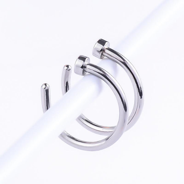 MISANANRYNE Fake Septum Medical Titanium Nose Ring Silver Gold Body Clip Hoop For Women Septum Piercing Clip Jewelry Gift 1pc